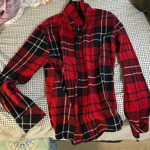 Red black and white men’s flannel